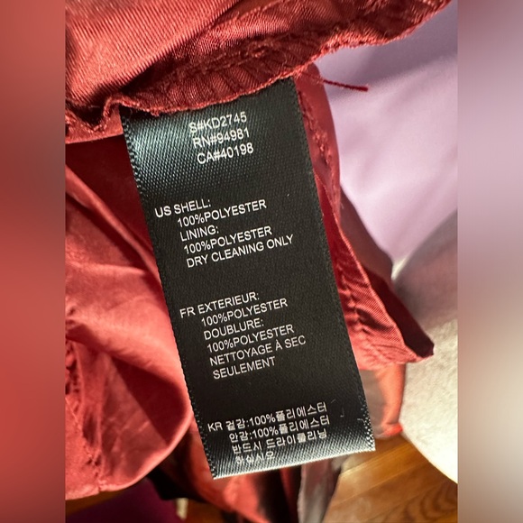 Forever 21 Semi Formal Red Taffeta Burgundy Dress Size Large - Picture 11 of 12